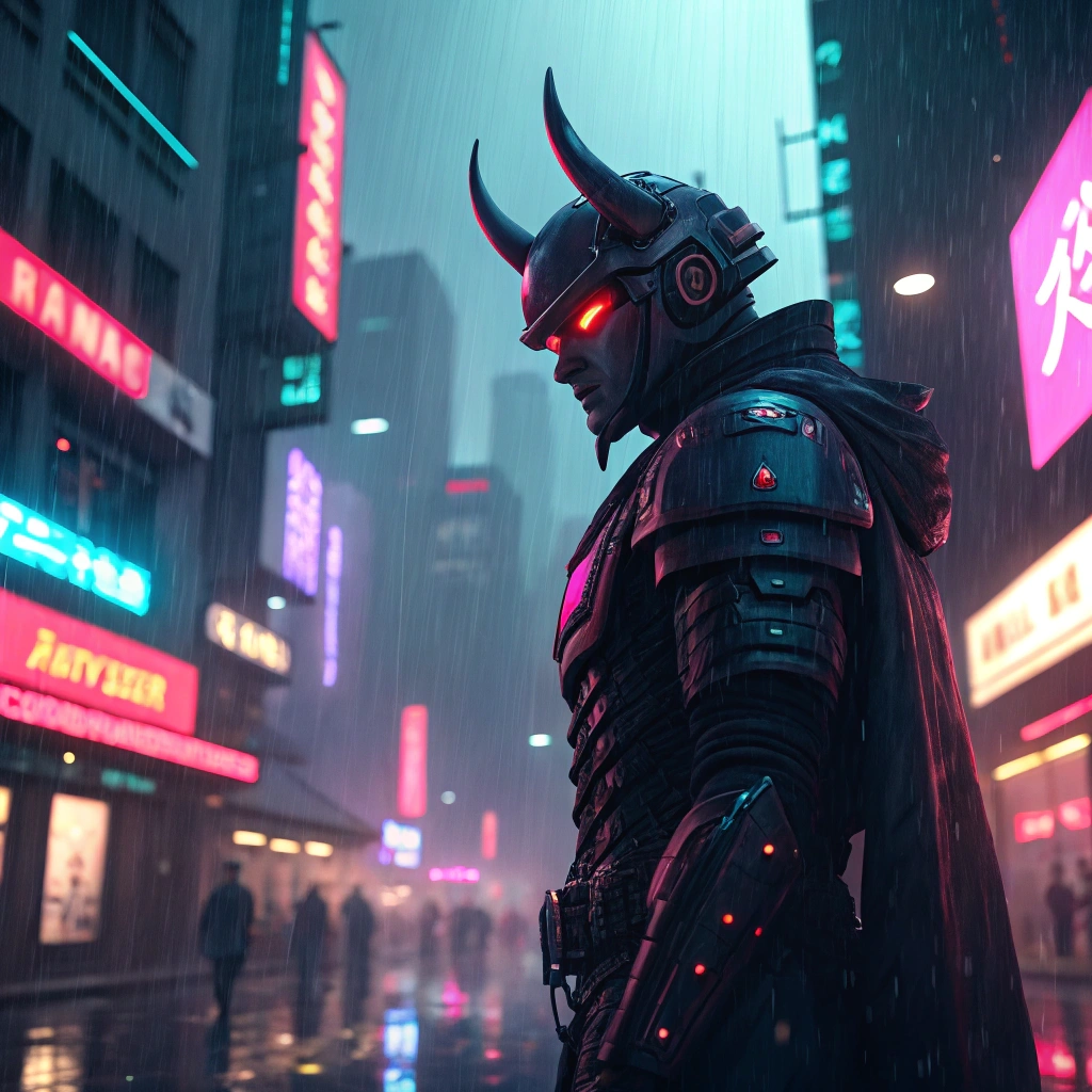 Cyber Oni NFT illustration